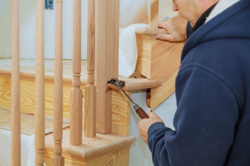 Wood Stair Railing Repair in Conroe, TX